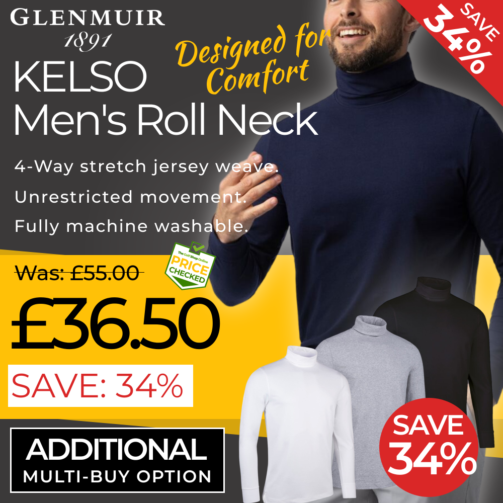 Mens roll neck hot sale golf tops